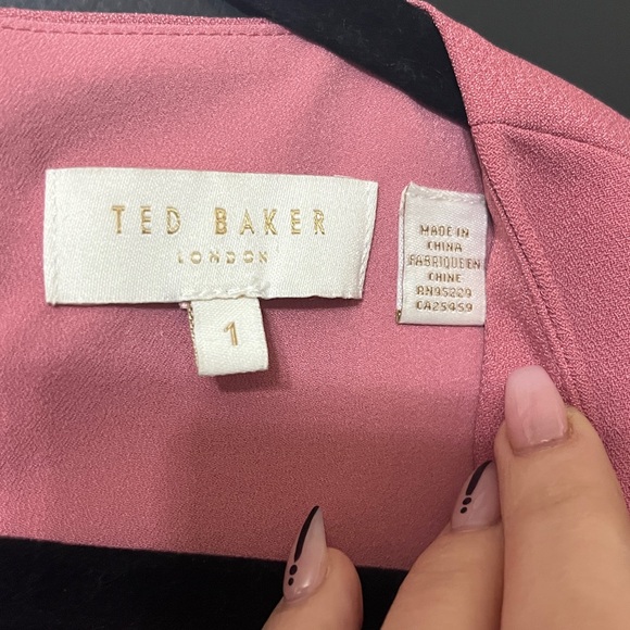 Ted Baker blush pink ruffle blouse - Picture 3 of 6